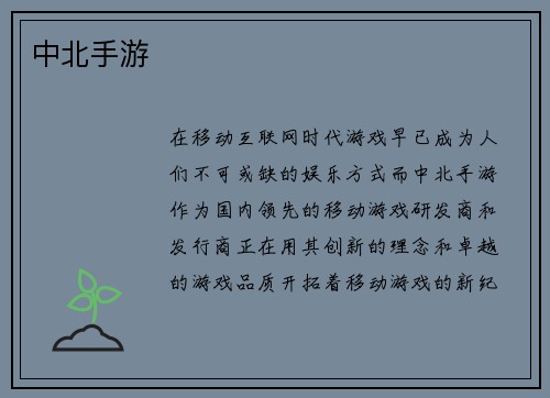 中北手游